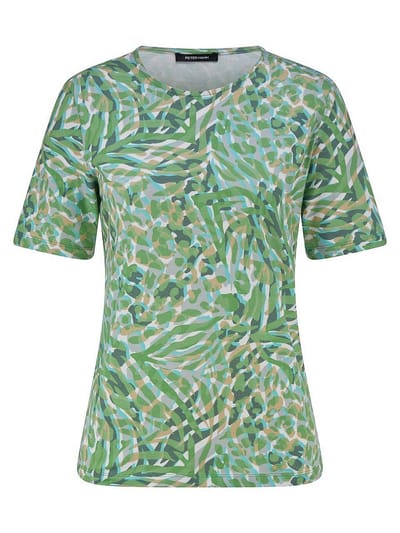 Shirt ronde hals Van Peter Hahn groen