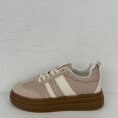 Retro sneakers met leuk design khaki Khaki / 38