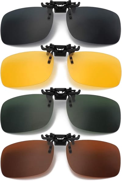 aladdien - Clip on Sunglasses - Polarized - UV Bescherming - Multicolor - Zonnebril - Geschikt voor Volwassenen - Rimless Design