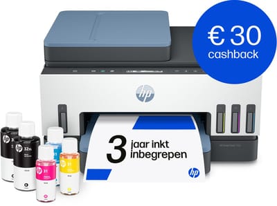 HP Smart Tank 7306 – All-in-One Kleurenprinter – Inkjet Tankprinter – Wifi, Ethernet & AirPrint – ADF – Tot 3 Jaar Printen – Printen, Scannen, Kopiëren – Dubbelzijdig – Zonder Cartridges