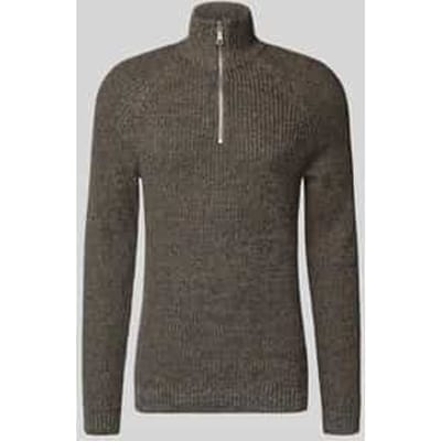 Slim fit gebreide pullover met ritssluiting, model 'Darik'