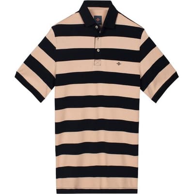 Baileys Polo Allover Yarn Dyed Stripe Soft Peach / male