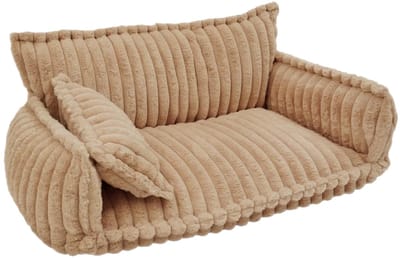 Honden- en kattenbank – Voor huisdieren binnen – Slaapbank met afneembare, wasbare hoes – Camel kleur