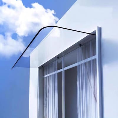 Onzichtbare Voordeur Luifel Raamluifel,Buiten Regen Shelter,Deurluifel Ingang Luifel,Moderne Stille Polycarbonaat Afdekking,Terras Veranda Luifel,voor Balkon Waterverwarmer (40x180cm/16"x71")