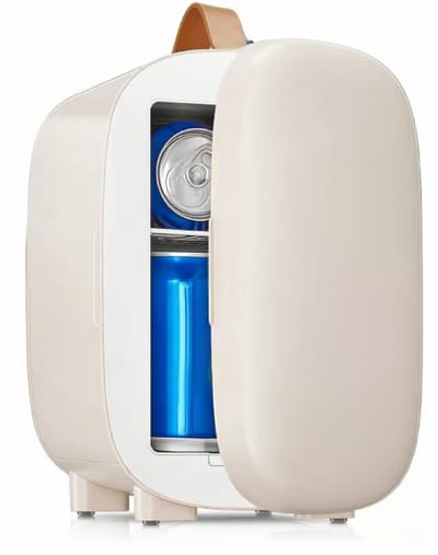BIXc®- Mini Koelkast, 5 Liter, 6 Blikken, AC+DC, draagbaar, compact, slaapkamers, auto's, kantoren, vakantie, vrachtwagen, camping.