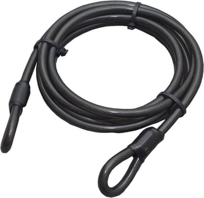Stahlex Staalkabel met lussen - 10 meter x 8 millimeter - geplastificeerd - kabelslot - terraskabel