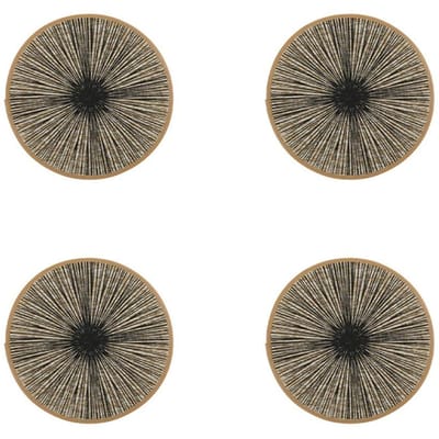 4 Stuks Ray Patroon Ronde Jute Macramé Placemats Rustieke Stijl Bohemia Tafelkleed 38cm Antislip Jute Tafelkleed El (as the picture,L-L-)