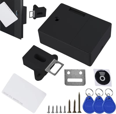 Intelligente Digitale Lock voor Kast en Lade: Onzichtbare Sensor Slot, DIY Beveiliging, Geen Perforaties Nodig, Zwart