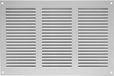 Paneir Airdesigns- metaal-300 X 200 -omgezette rand - opbouw - aanvoer & afvoer  - wit