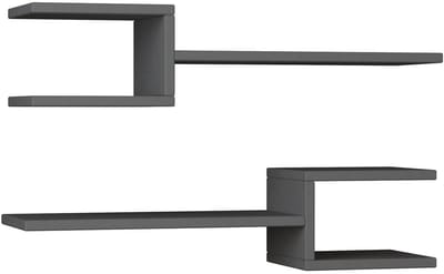 Hocus Picus Zwevende Wandplank 6 Planken - Antraciet - 20 cm