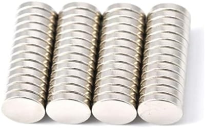 PromoHome 52 stuks neodymium magneten 10x2 mm extreem sterk - Schijfmagneten met 2 kg houdkracht inclusief 2 metalen platen voor hijsen en afscherming