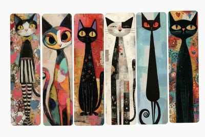 Viwado® Doodle Kattenleggers - Set van 6 - Artistiek Cadeau