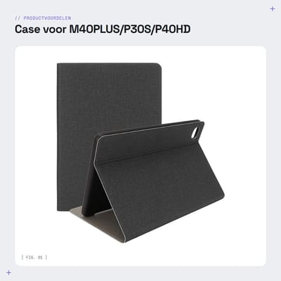 Dailygoods- Tablethoes Volledige Bescherming - TPU/PU - Multi-hoekverstelling - Geschikt voor TECLAST M40PLUS/P30S/P40HD - Afmetingen 170 x 247 mm - Schokbestendig ontwerp - Tabletcase