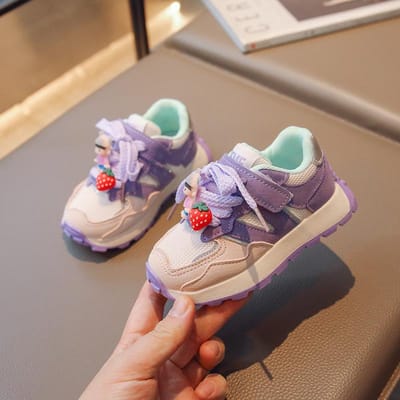 Kindersportschoenen Nieuwe Koreaanse Versie van Klittenband Vrijetijdsschoenen voor Jongens en Meisjes Klein, Middelgroot en Groot Kindersportschoenen 25