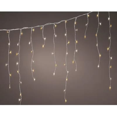 Decoris Icicleverlichting Sneeuwval Effect - 240 Led's - Warm Wit - 5,8m - Binnen & Buiten