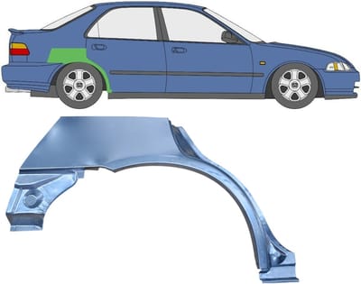 Reparatiepaneel achterspatbord voor Honda Civic 1991-1995 / Rechts