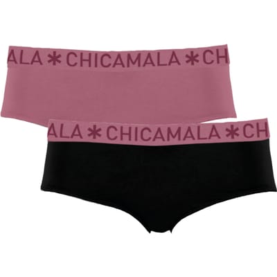 Chicamala – Dames Briefs – 2 Pack - Normale Lengte – Onderbroeken Dames – Lingerie – Dames Ondergoed – Kleding - 95% Katoen – Dames kleding