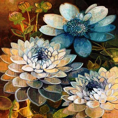 DIY 5D volledige diamant schilderij kruissteek bloeiende lotus diamant borduurwerk handwerken 30X30CM gray