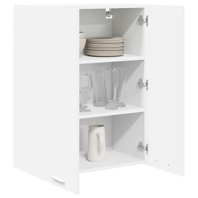 vidaXL - Hangkast - met - opslag - Wit - 60 - x - 31 - x - 80 - cm - Bewerkt - hout