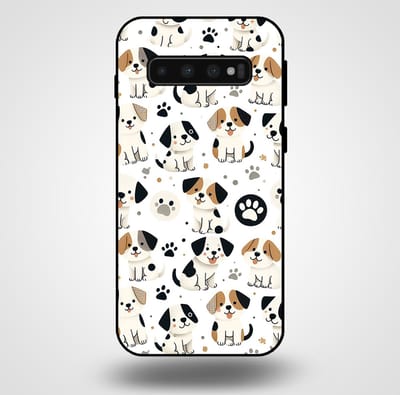 Smartphonica Telefoonhoesje voor Samsung Galaxy S10 met honden opdruk - TPU backcover case honden design geschikt voor Samsung Galaxy S10