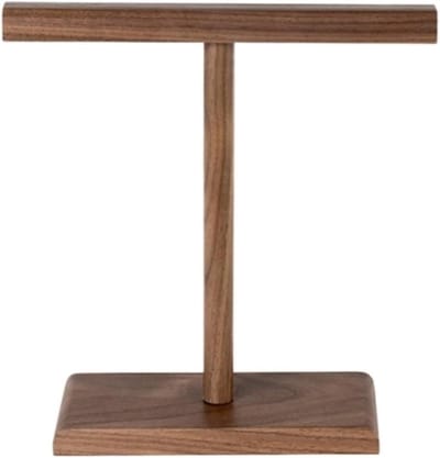 Hoofdtelefoonstandaard Hout - Koptelefoonhouder Bureau - Bureau Organisatie - Dubbele Houder - 19x8x28 cm - Nootkleurig