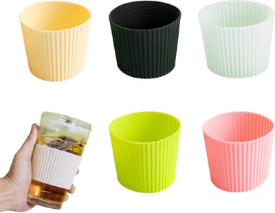 Herbruikbare Siliconen Bekerdeksels, Elastisch en Dubbelzijdig, Geschikt voor Glazen en Mokken met een Diameter van 6.3-8.2cm, Ideaal voor Koffie en Thee