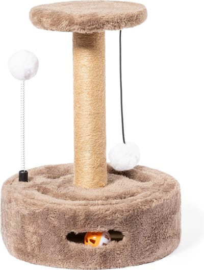 Lizzy & Lola interactieve krabpaal - Katten speelgoed - Kattenspeeltjes - Met kattenhengel - 2 in 1