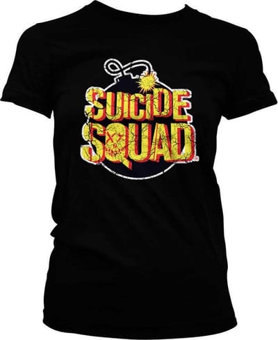DC Comics Suicide Squad Dames Tshirt -L- Bomb Logo Zwart
