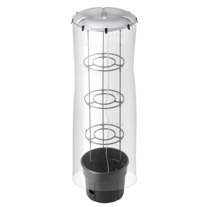 KADAX Pot met tomaat volwassen deksel, tomatenparaplu met plantenpot, plantenpotset met latwerk, kweektoren met latwerk, tomatenbescherming voor latwerk planten (30 cm)