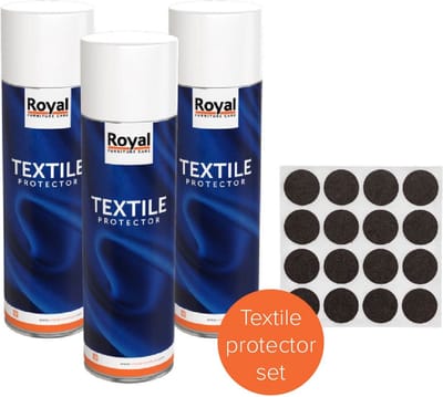 Oranje Furniture Care | Textile protector set | 3 x textile protector + 1 x vilt bruin | textielbeschermer banke en stoelen