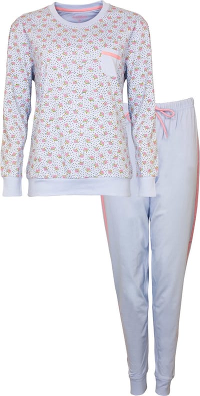 Irresistible Dames Pyjama - 100% Katoen - Licht Blauw - Maat S