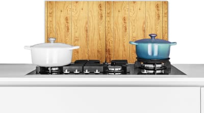 Spatscherm keuken 60x30 cm - Kookplaat achterwand Patronen - Planken - Natuur - Muurbeschermer - Spatwand fornuis - Hoogwaardig aluminium
