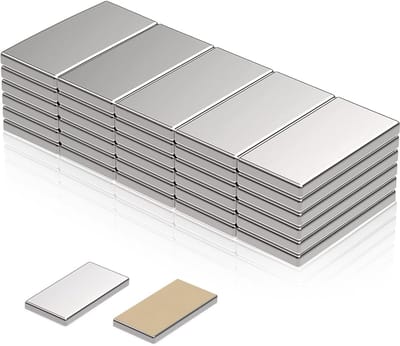 Dailygoody - Neodymium Magneet - Zelfklevend - Sterk en Plat - Zilver - Mini Magneten voor Whiteboards en Koelkasten - Handig voor Knutselwerkjes