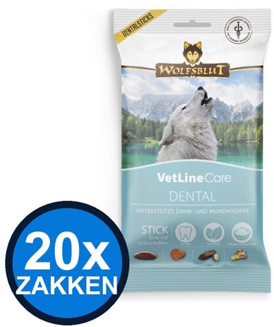 20x Wolfsblut - VetLine Snack Dental - Hondenvoer Snacks - 180 g