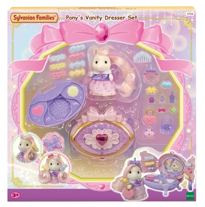 Sylvanian Families 5704 Pony's beauty speelset- inclusief 1 pony speelfiguur
