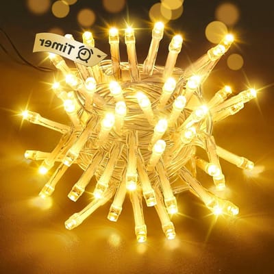 Accu Aangedreven Sfeerverlichting met Timer - 5m, 50 LED's, Waterdicht, Ideaal voor Kerst, Feestjes en Tuindecoratie