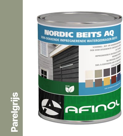 Nordic beits AQ - houtbeits voor buiten - 750 ml - Parelgrijs