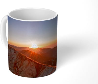 Mok - Koffiemok - Berg - Landschap - Zon - Mokken - 350 ML - Beker - Koffiemokken - Theemok