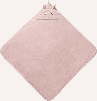 Petite Amélie Badcape baby met capuchon 'Lara' - Baby bad Licht Roze - 100% badstof biologisch katoen - Baby Handdoek met Badcape, Omslagdoek
