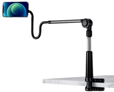 Dailygoody - Tabletklemhouder - Flexibele Ipad-houder - 360 Graden Rotatie - Universele Telefoonklembeugel - Geschikt voor Bed Of Tafel - Stabiel