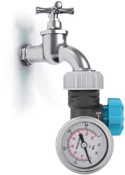 Dailygoods- Waterdrukregelklep G3/4in - Regelbare Drukregelaar - Manometer - Irrigatie Controller - Gebruiksvriendelijke Afstelling - Gevisualiseerde Drukaanpassing