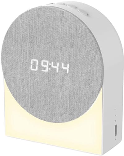 Digitale wekker, 1200mAh Bluetooth-luidspreker met nachtlampje, 3 lichtstanden, timer van 30/60/90 minuten, 6 slaapgeluiden en Type-C-oplaadpoort.