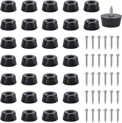 30 Stuks Rubber Meubel Voeten Bumpers met Schroeven – Antislip Pads voor Meubels