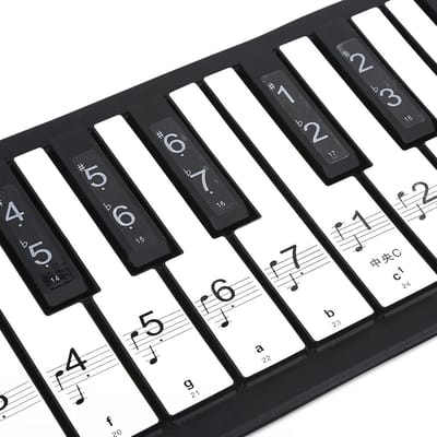 Leer stickers voor 88 toetsen piano en keyboard - Cijfer- en notennotatie voor beginners