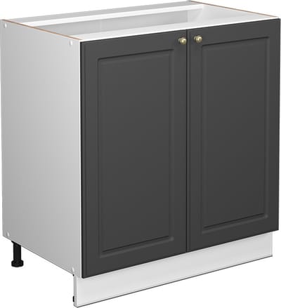 Vicco Keukenonderkast Fame-Line, Anthrazit-Gold landelijk/Wit, 80 cm zonder werkblad