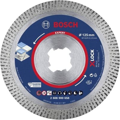 Bosch Accessories 2608900658 EXPERT HardCeramic X-LOCK Diamanten doorslijpschijf Diameter 125 mm Boordiameter 22.23 mm Steen, Beton, Baksteen 1