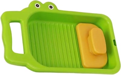 Mini Wasbord - Handwasbord Schrobplank - Kleding Reinigen - Robuust Ontwerp - 32x18 cm - Wit