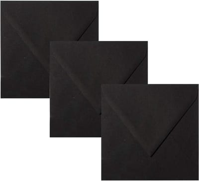 Kleine Vierkante Enveloppen 110x110 mm Zwart voor Uitnodigingen en Vouchers