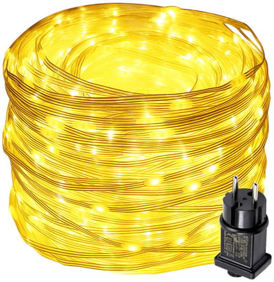 MUPOO Lichtsnoer Binnen en Buiten - 300 LED -30 meter - Met Stekker - Warm wit - 8 modi - Geheugenfunctie - Lichtslinger - Kerstverlichting- Fairy Lights - IP67 Waterdicht - Decoratie voor kerst - Tuinverlichting