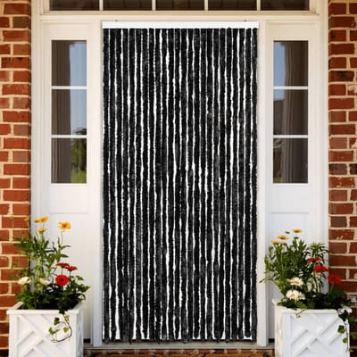 vidaXL - Vliegengordijn - 100x200 - cm - chenille - antracietkleurig
